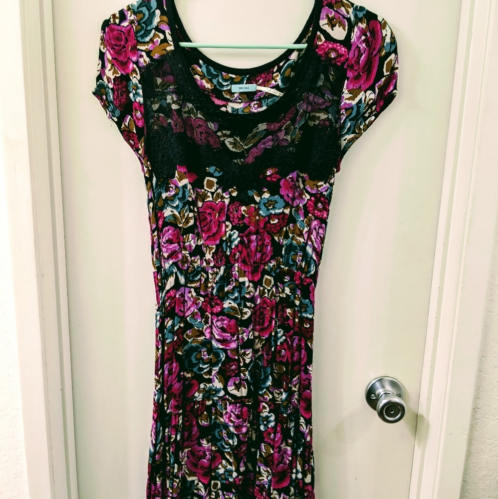 Flower and Lace Party Dress